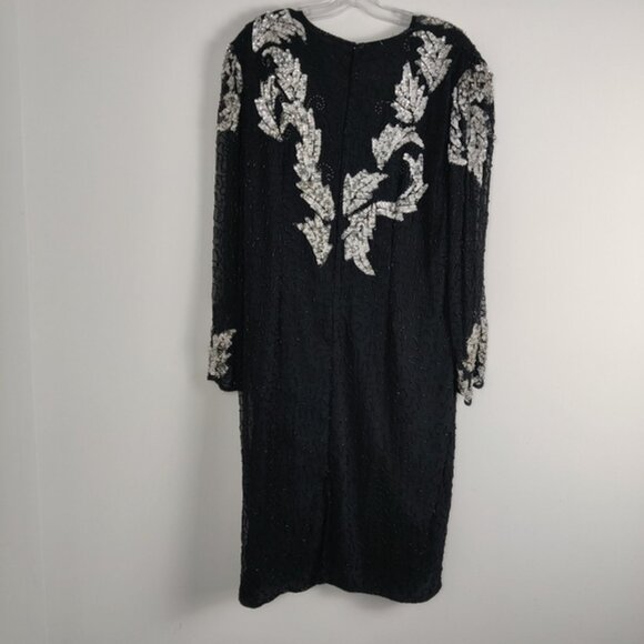 Scala Vintage-Inspired Silk-Blend Evening Dress - 2X - Embroidered Elegance - Picture 2 of 16